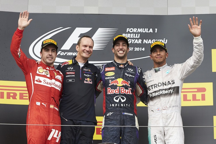 Die Top 3 - Daniel Ricciardo siegt vor Fernando Alonso und Lewis Hamilton