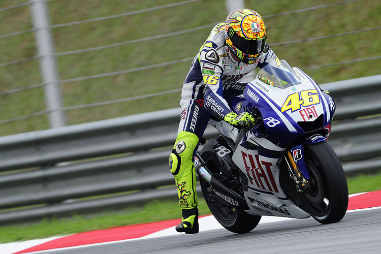 Valentino Rossi bremst an