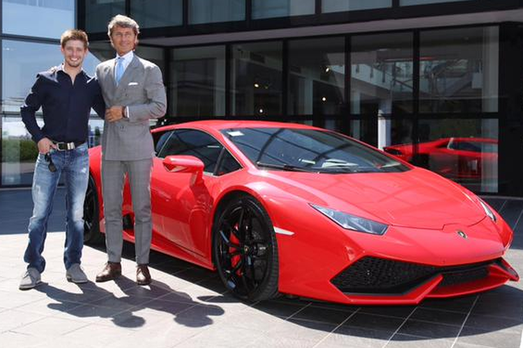 Casey Stoner mit Lamborghini-CEO Stephan Winkelmann