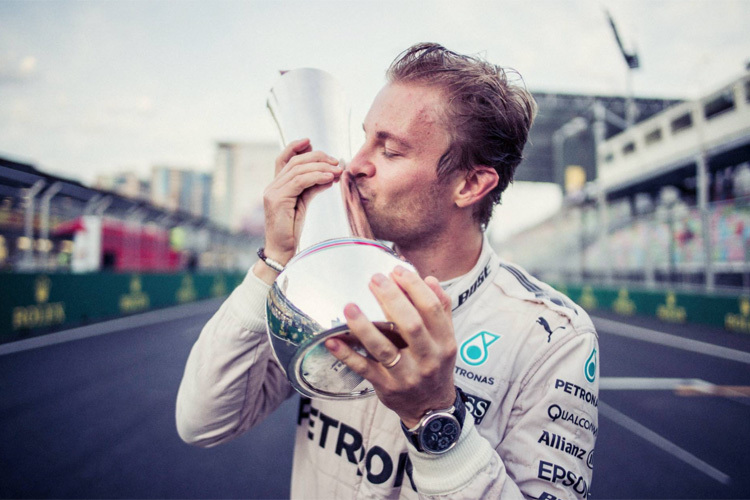 Nico Rosberg: Auch in Österreich will er eine Siegertrophäe küssen