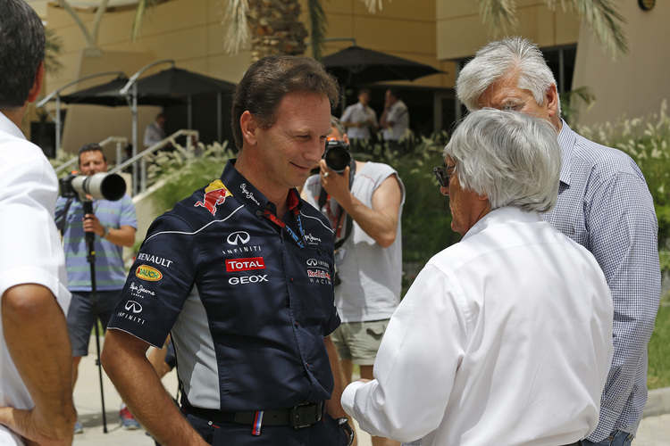 Red Bull Racing-Teamchef Christian Horner und Bernie Ecclestone
