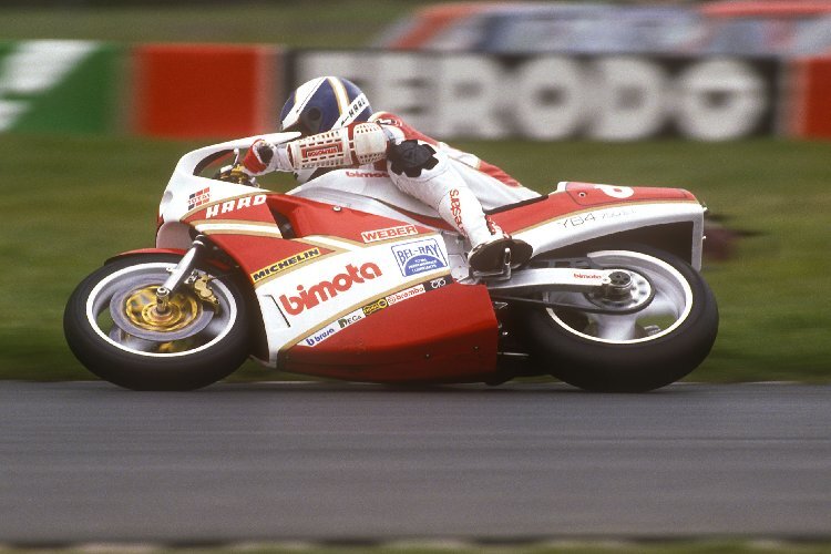 1988 fuhr Davide Tardozzi mit Bimota den ersten SBK-Sieg der Geschichte ein