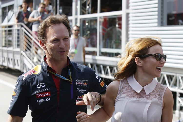 Red Bull Racing Teamchef Christian Horner mit Pop-Sternchen Geri Halliwell