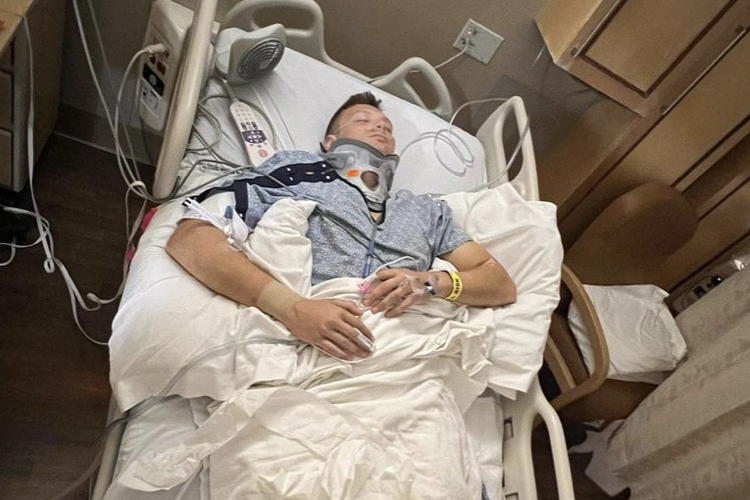 Brandon Hartranft liegt schwer verletzt im Spital