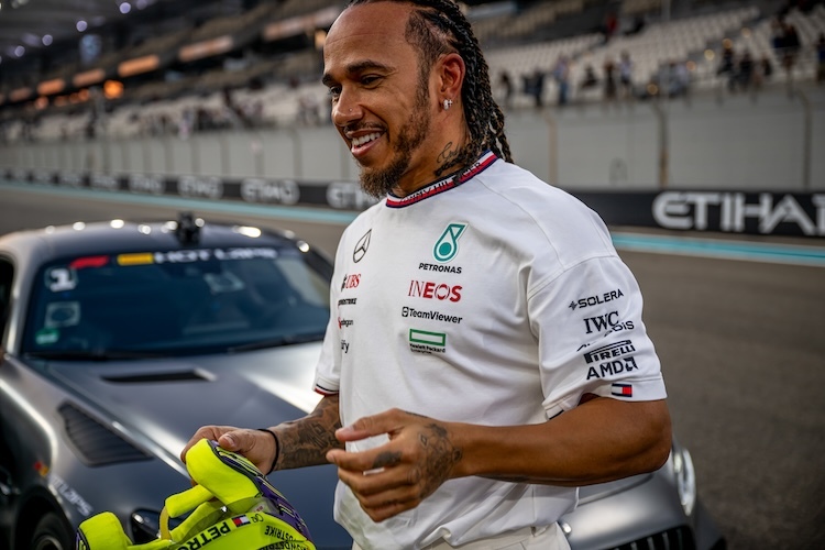 Lewis Hamilton in Abu Dhabi