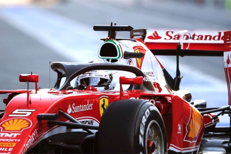 Sebastian Vettel probierte schon 2016 den Halo aus