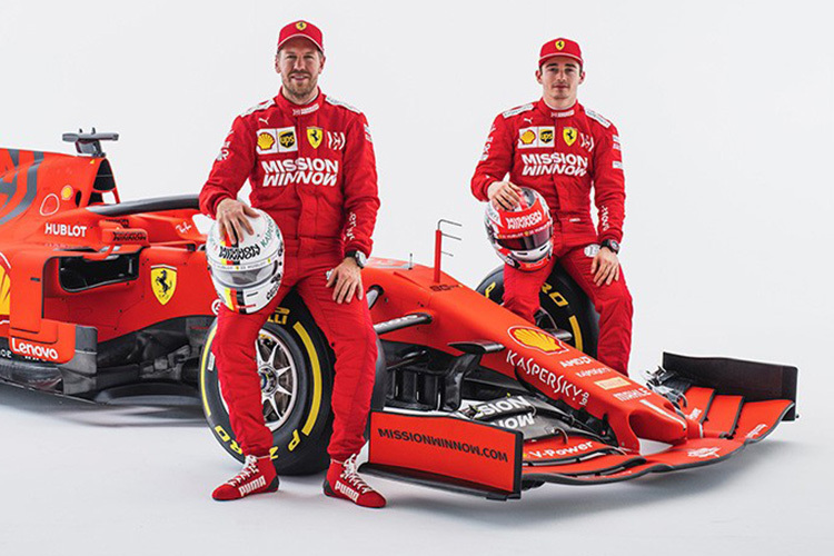Sebstian Vettel und Charles Leclerc