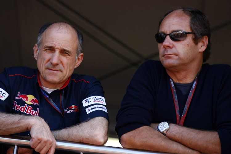 Berger mit seinem Freund Franz Tost von Toro Rosso