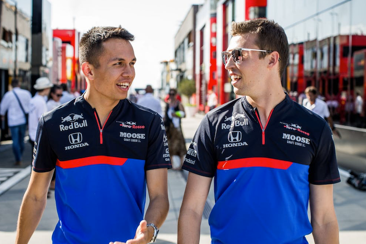 Alex Albon und Daniil Kvyat als Toro-Rosso-Stallgefährten
