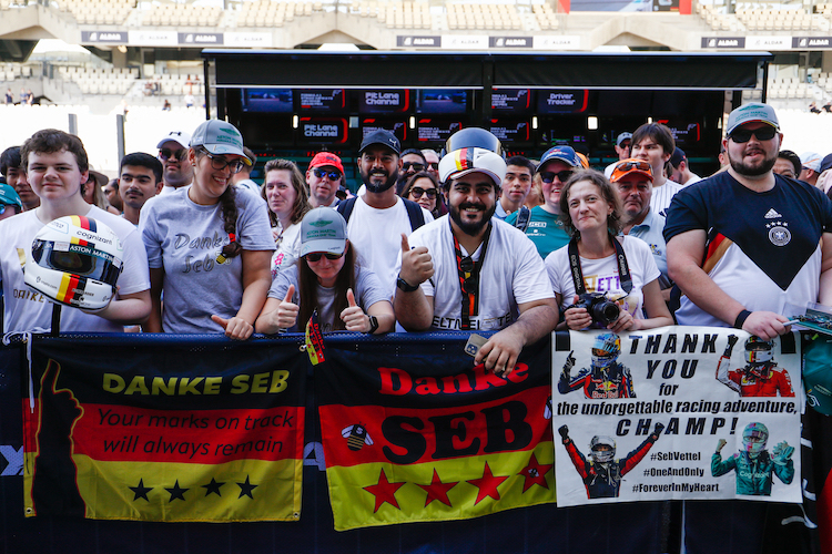 Die Fans verabschieden sich von Sebastian Vettel