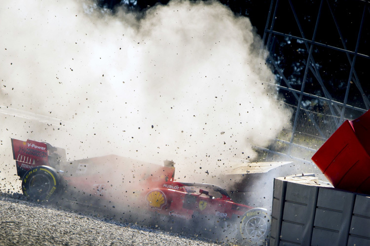Crash von Sebastian Vettel