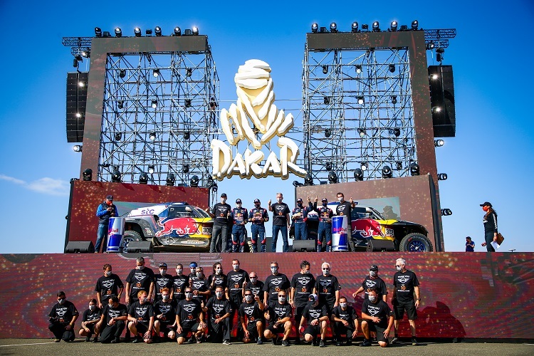 Podium der Rallye Dakar 2021