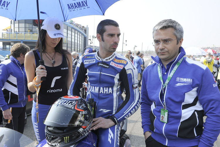 Marco Melandri (li.) mit Andrea Dosoli 2011 im Yamaha-Werksteam