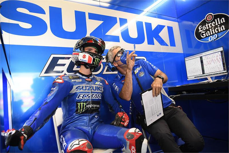 Alex Rins quer voltar ao box da Suzuki o mais rápido possível