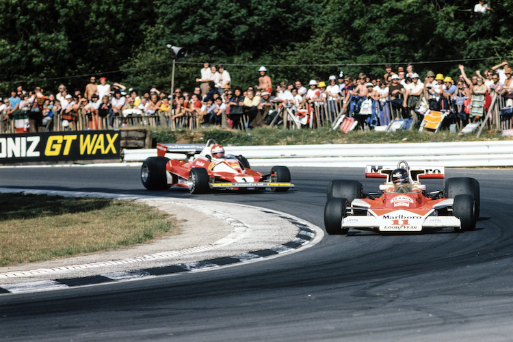 James Hunt gegen Niki Lauda in Brands Hatch 1976