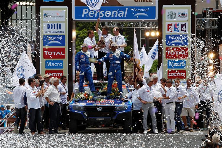 Timo Gottschalk und Nasser Al Attiyah genossen ihren Triumph