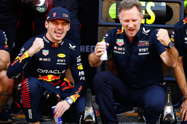 Max Verstappen und Christian Horner