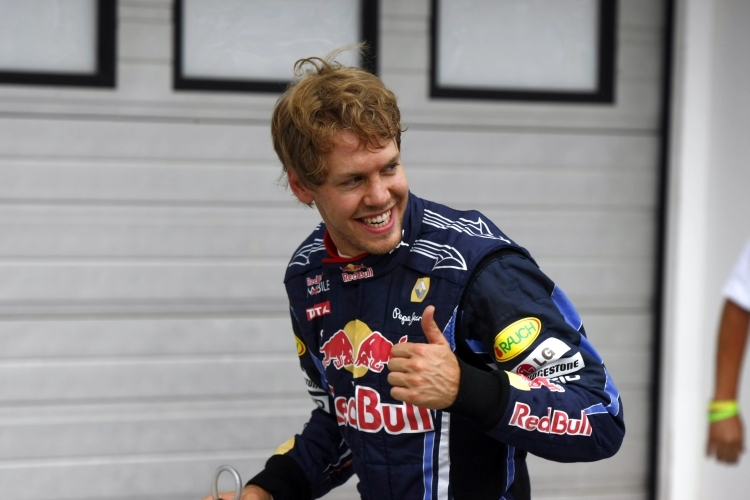 Sebastian Vettel mit der Pole