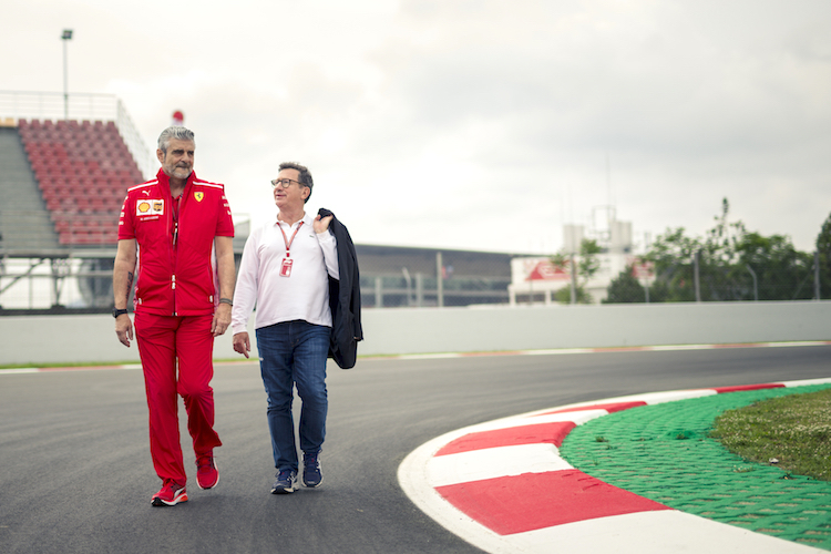 Ferrari-Teamchef Maurizio Arrivabene mit CEO Louis Camilleri