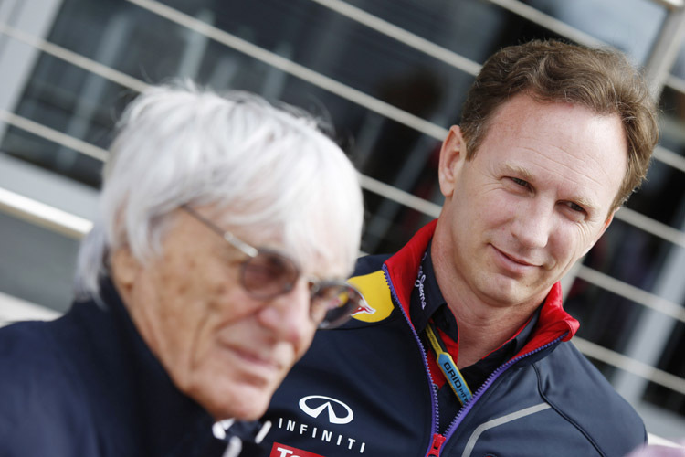 Red Bull Racing-Teamchef Christian Horner: «Wie wäre es mit ein paar Fragen zum Qualifying oder zum Rennen, denn die anderen Fragen könnt ihr bitte Herrn Todt und Herrn Ecclestone stellen»