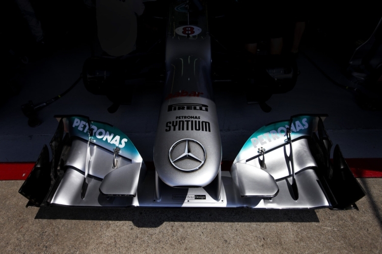 Der Front Flügel des Mercedes F1 W03