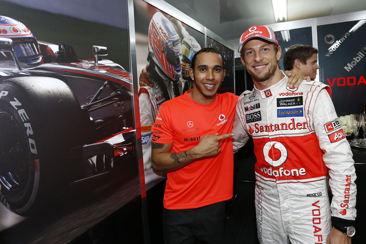 Die früheren McLaren-Stallgefährten Lewis Hamilton und Jenson Button