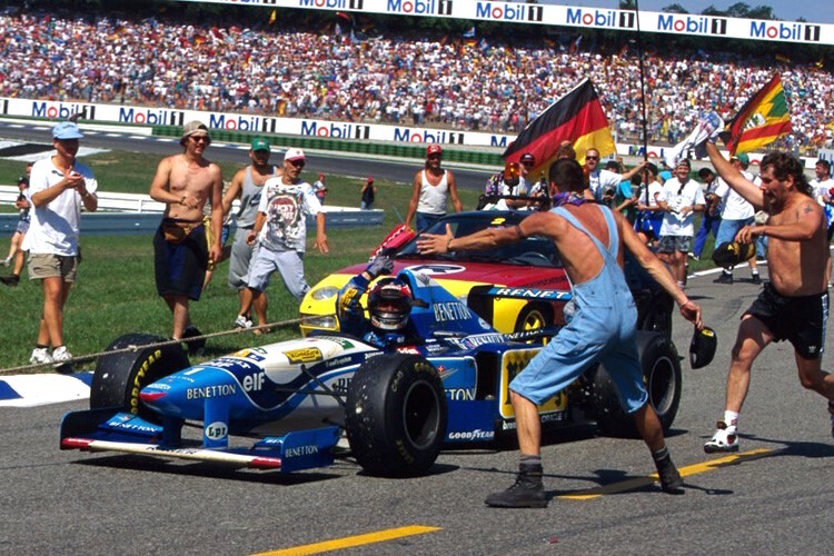 Michael Schumacher in Hockenheim 1995