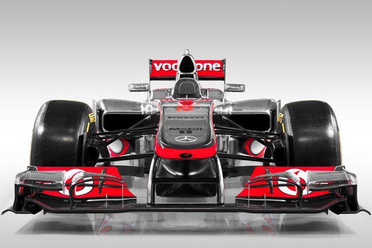 Ein Formel-1-Renner von McLaren: Die Vorderräder neigen nach innen