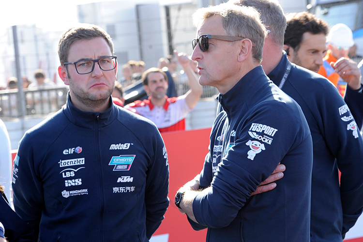 Florian und Vater Ingo Prüstel beim Valencia-GP