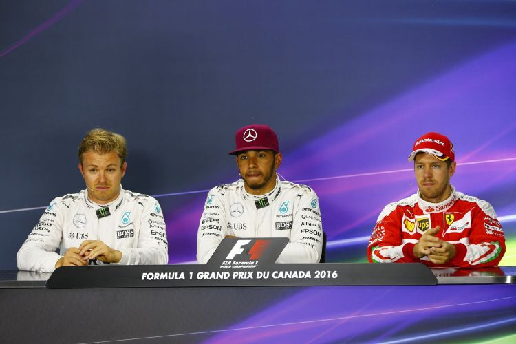 Nico Rosberg, Lewis Hamilton & Sebastian Vettel