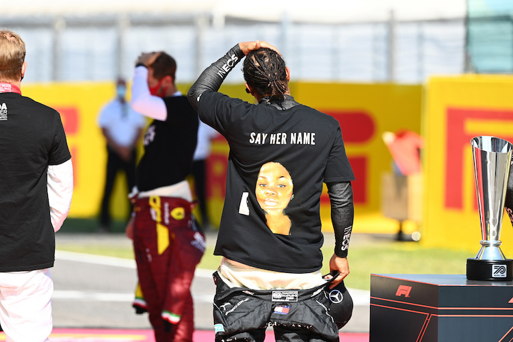 Lewis Hamilton in Mugello mit dem umstrittenen T-Shirt