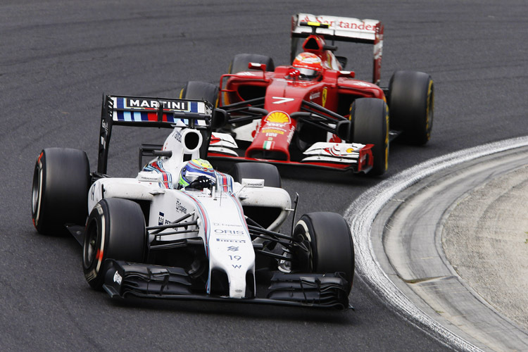 Ferrari-Pilot Kimi Räikkönen: «am Ende war ich schneller als der Williams, doch ich kam einfach nicht vorbei»