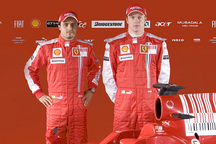 Felipe Massa (l.) und Kimi Räikkönen