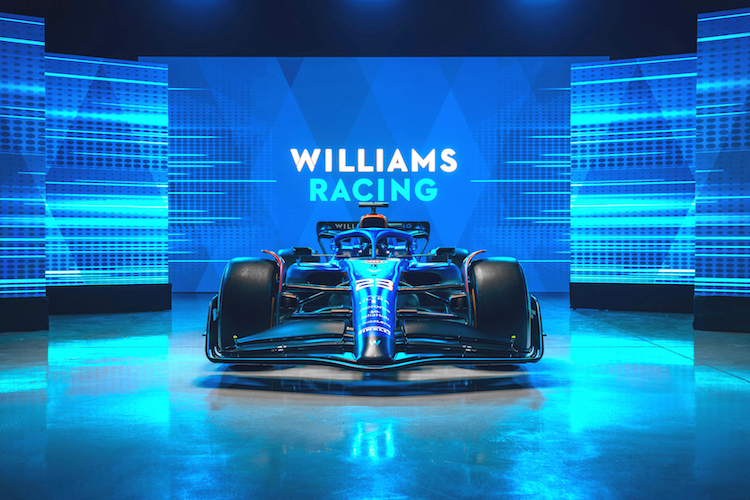 Die 2023er Farben von Williams, das neue Auto kommt später