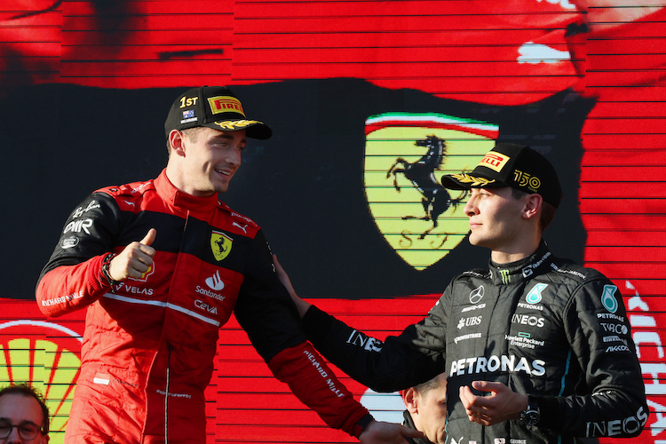 Charles Leclerc und George Russell