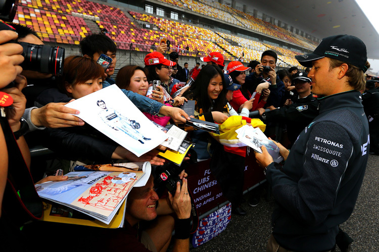 Nico Rosberg ist bei den chinesischen Fans sehr beliebt