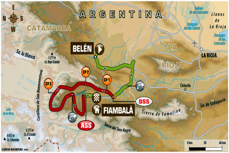 Die elfte Etappe führt über 485 Kilometer von Belen nach Chilecito