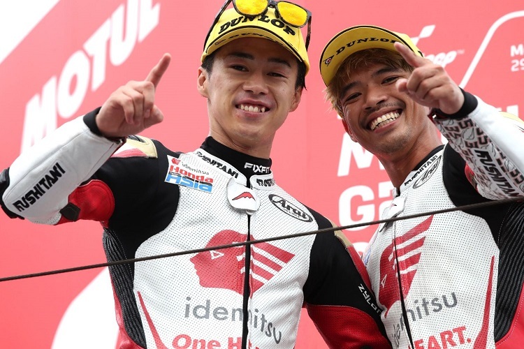Ai Ogura (links) und Somkiat Chantra: Klarer Doppelsieg für Honda Asia in Japan