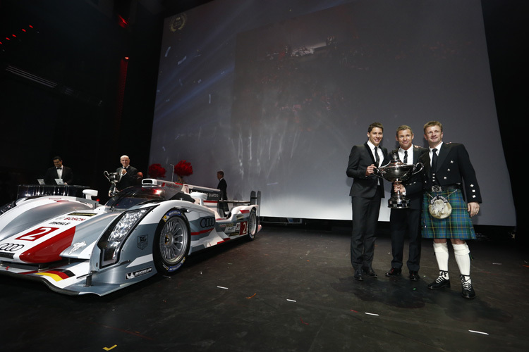 Erfolgsquartett: Kristensen, Duval, McNish und der Audi R18