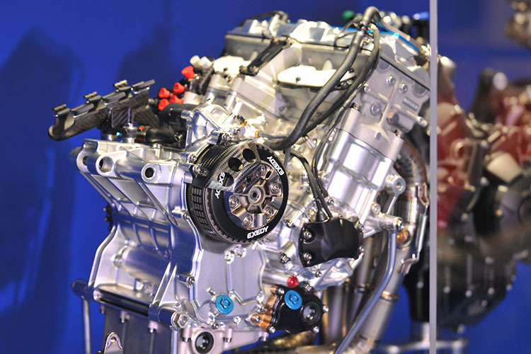 Der 1000-Yamaha-M1-Reihenvierzylinder wurde 2013 in Tokyo letztmals öffentlich gezeigt