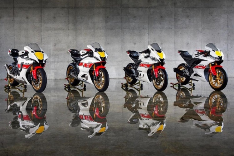 Schon im Stand schnell: Die R-Modelle von Yamaha als World GP 60th Anniversary-Edition