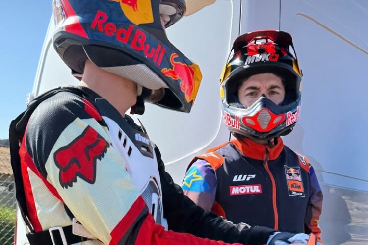 Brad Binder und Maverick Viñales beim gemeinsamen Motocross-Training in Spanien