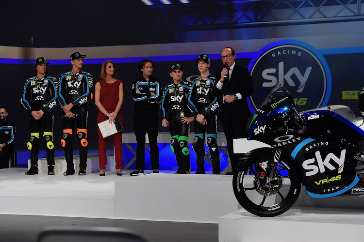  Das Sky VR46-Team präsentierte sich diese Woche in Mailand 