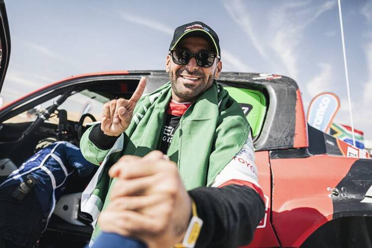 Im Toyota Heimsieg für Yazeed Al-Rajhi zusammen mit Timo Gottschalk bei der Dakar 2025