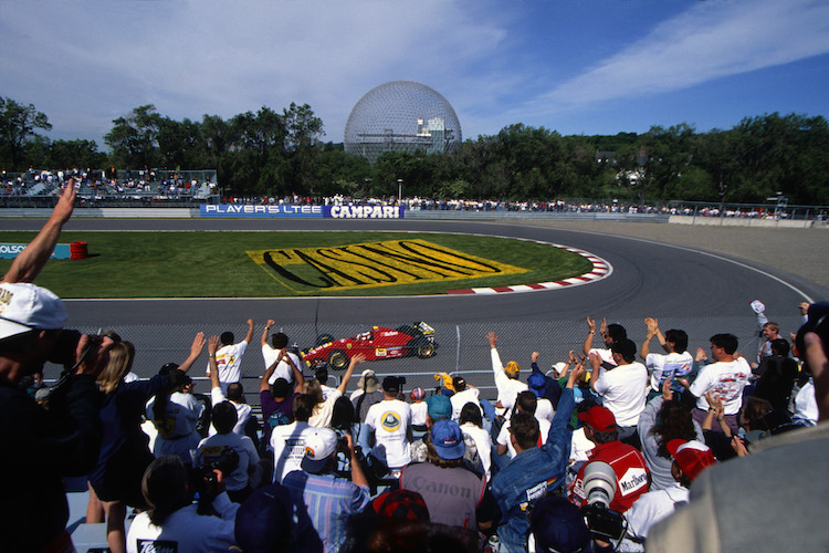 Jean Alesi auf seiner Siegesfahrt