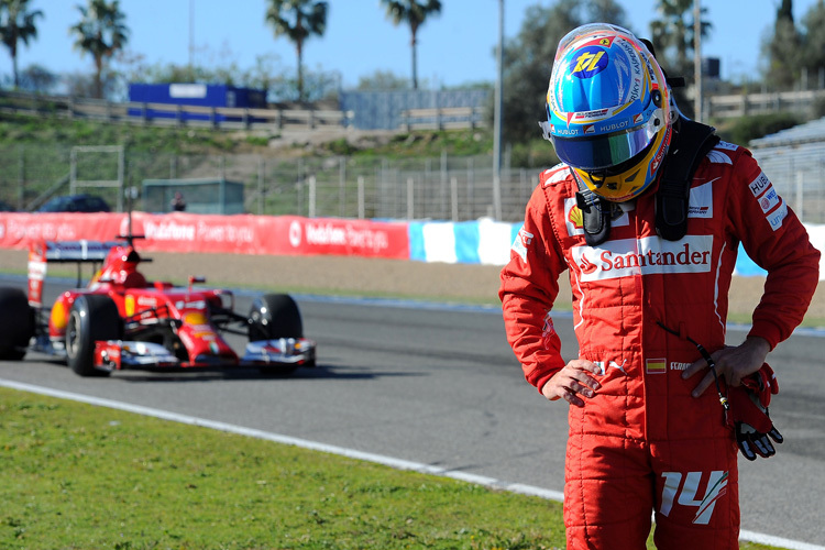Irgendwann riss auch Fernando Alonso mit Ferrari der Geduldsfaden