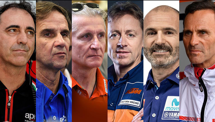Romano Albesiano, Davide Brivio, Paolo Ciabatti, Mike Leitner, Massimo Meregalli und Alberto Puig