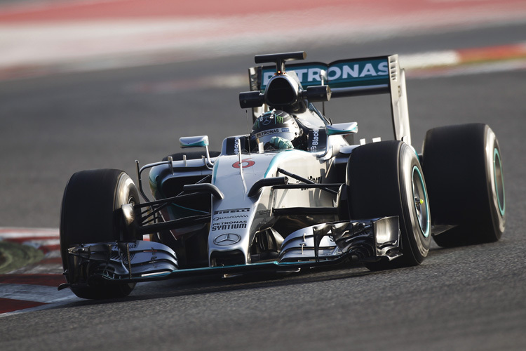 Nico Rosberg drehte auf dem Circuit de Catalunya die sechstschnellste Runde
