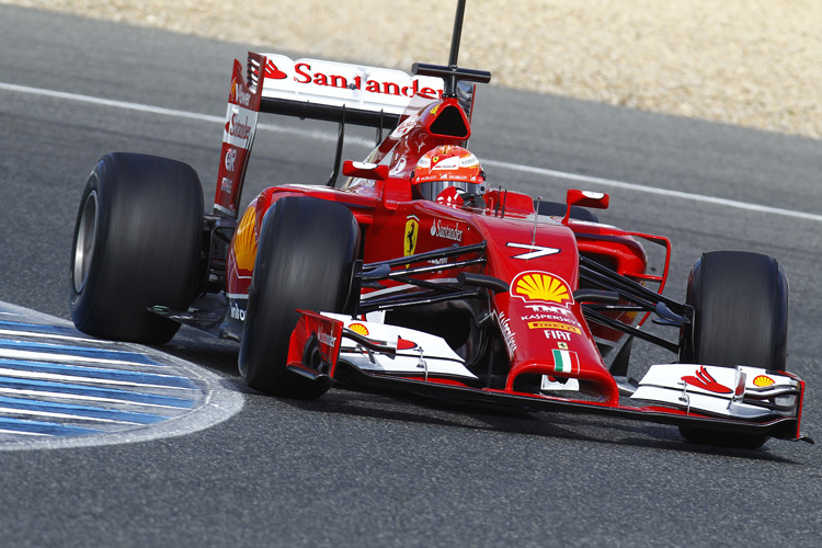Kimi Räikkönen: Der Ferrari F14 T war am häufigsten auf der Bahn zu sehen
