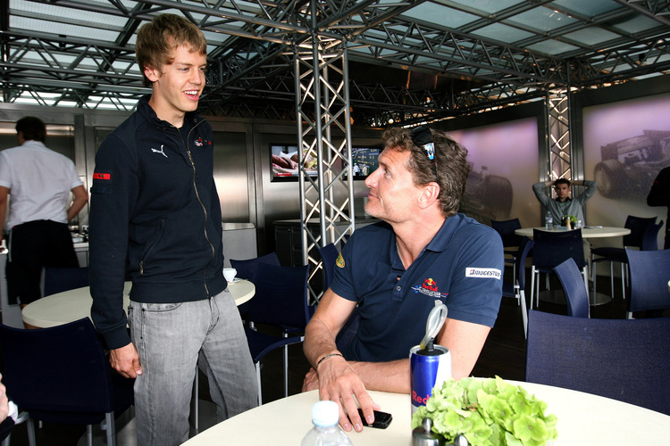 Sebastian Vettel und David Coulthard.